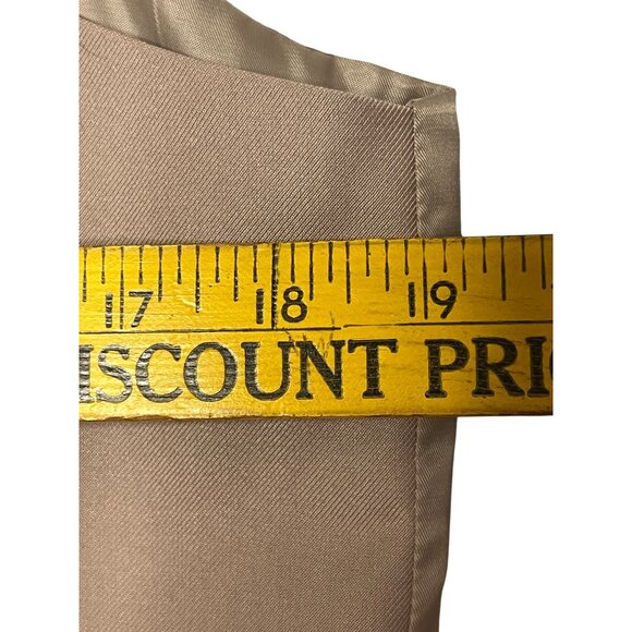 Wehilion Men's  Size M Champagne Formal Jacket Vest 4 Button Front - Picture 9 of 13